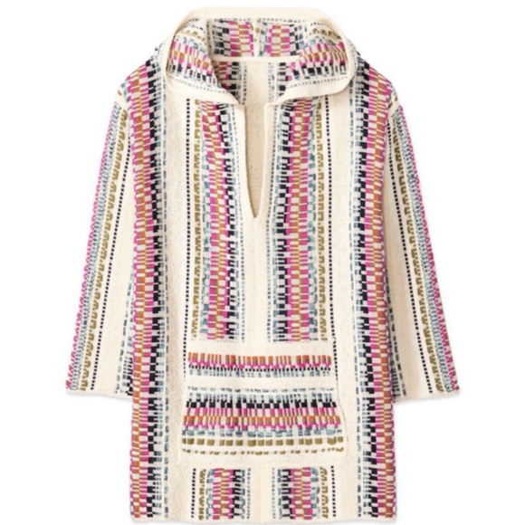 Tory Burch Surfer Beach Wool Blend Baja Tunic Sweater Medium - Picture 1 of 12